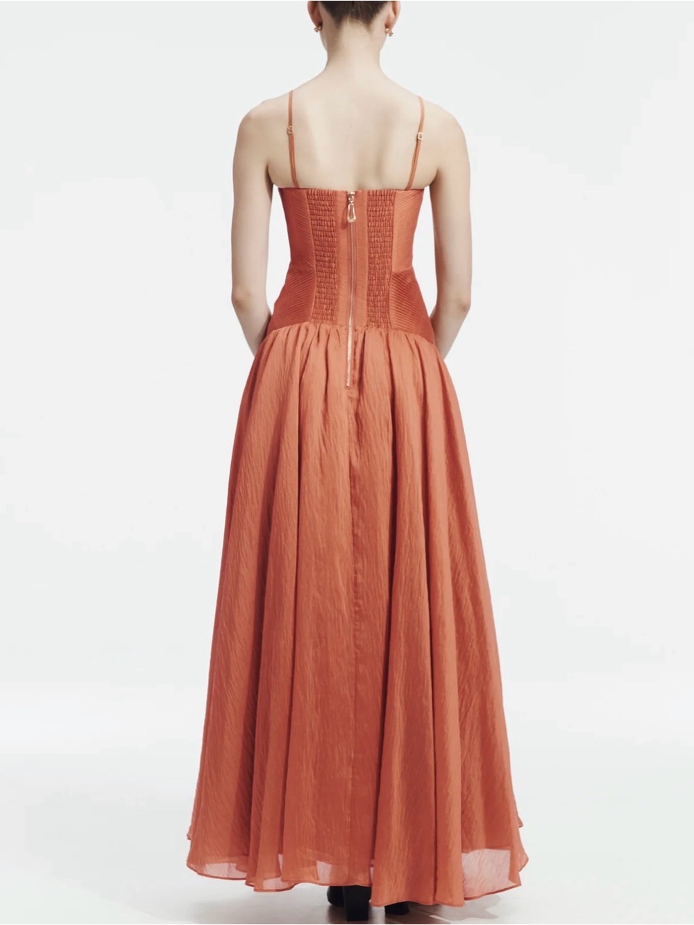 Aje Contour Gown Coral Clay US 10 Aus 14 - Picture 3 of 8